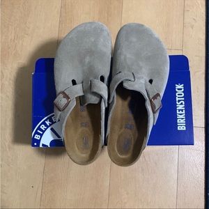 Birkenstock Taupe Boston Clogs - 39